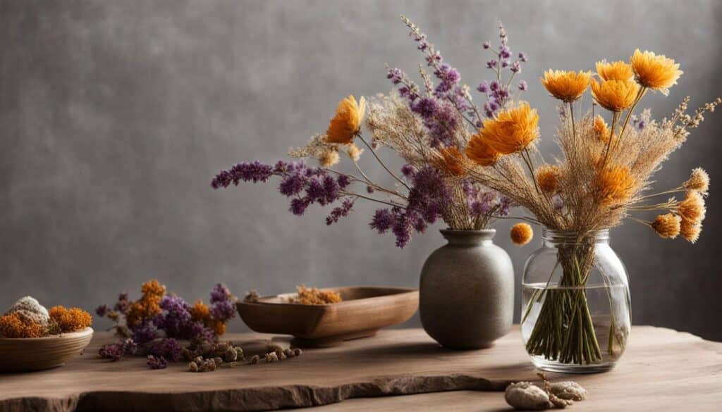 Fleurs séchées Feng Shui